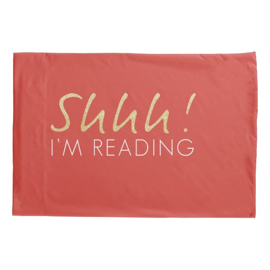 Shhh! Ik lees Kussensloop set (Achterkant-Links)