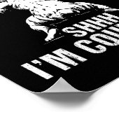 Shhh ik tel fitness bodybuilding paashaas poster (Hoek)