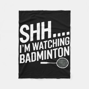 Shhh Im Badminton Gear voor Badminton Fan Fleece Deken