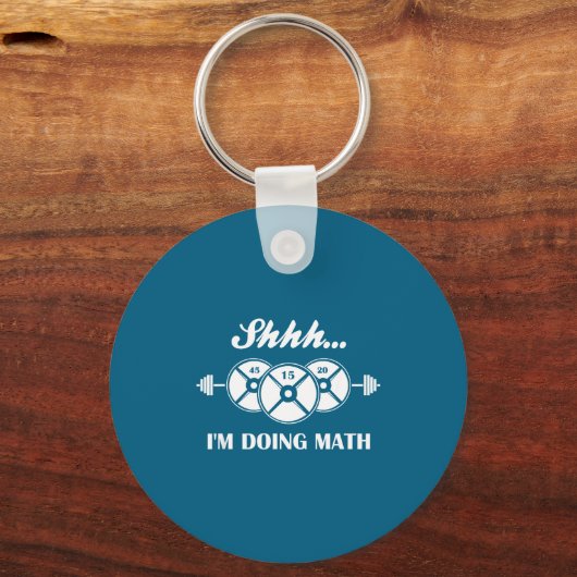 Shhh I'm Doing Math Weight Lifting Math Lover Quot Sleutelhanger (Voorkant)