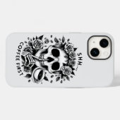 Shhh... Koffie eerst Case-Mate iPhone Case (Achterkant (horizontaal))