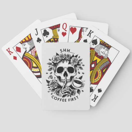 Shhh... Koffie eerst Pokerkaarten (Achterkant)