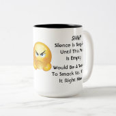 SHHH!  Koffie-Mok-bruik Tweekleurige Koffiemok (Voorkant rechts)