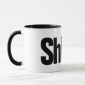 Shhh! Letter Print Mug - Minimalist Coffee Cup! Mok (Links)