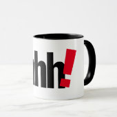 Shhh! Letter Print Mug - Minimalist Coffee Cup! Mok (Voorkant rechts)