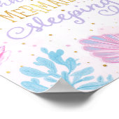 Shhh.. Mermaid Slapeping Nursery Decor Poster (Hoek)