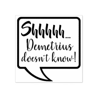 Shhh (naam) kent Surprise Birthday Party niet Rubberstempel