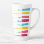 Shhh, niet praten! Grappig kleurrijk Schattige Latte Mok (Rechts)