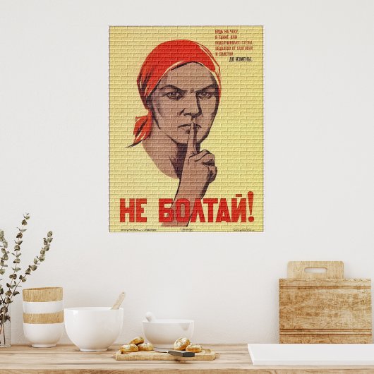 Shhh Poster (Keuken)