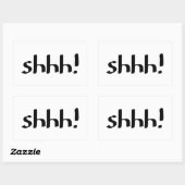 Shhh Rechthoekige Sticker (Vel)