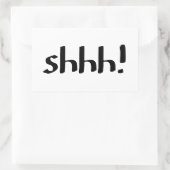 Shhh Rechthoekige Sticker (Tas)