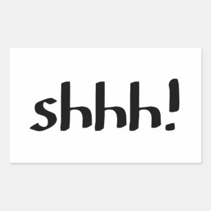 Shhh Rechthoekige Sticker