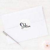 Shhh... Ronde Sticker (Envelop)