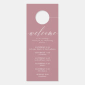 Shhh roze wit niet storen bruiloft deurhanger (Achterkant)