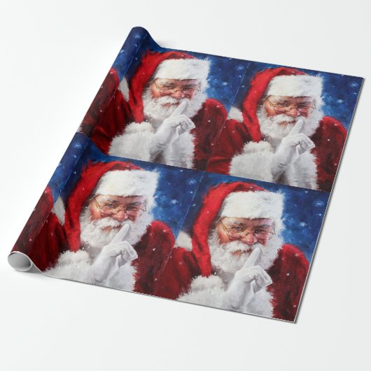 SHHH Santa Cadeaupapier (Uitgerold)