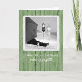 Shhh...Santa Doing Yoga Wenskaart met Kerstmis Bedankkaart (Voorkant)