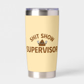 SHHH Show Supervisor Funny Thermal Tumbler Geïsoleerde Drinkbeker (Voorkant)