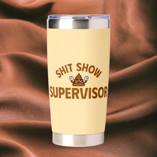 SHHH Show Supervisor Funny Thermal Tumbler Geïsoleerde Drinkbeker