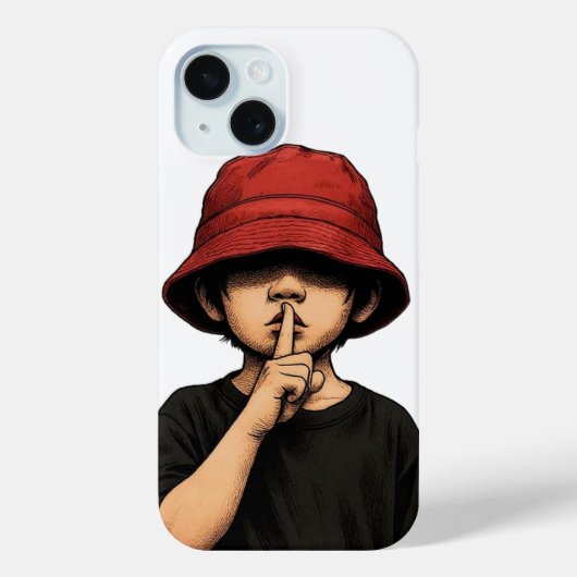 Shhh Stilte Alsjeblieft Iphone hoesje|Minimale Str Case-Mate iPhone Case (Achterkant)