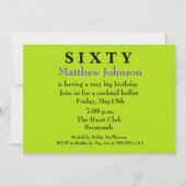 Shhh Surprise 60th Birthday Party Invitation Kaart (Voorkant)