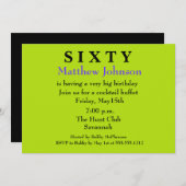 Shhh Surprise 60th Birthday Party Invitation Kaart (Voorkant / Achterkant)