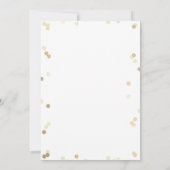 Shhh.. Surprise Birthday Party Gold Foil Confetti Kaart (Achterkant)