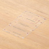 Shhh.. Surprise Birthday Roos Gold Foil Confetti Acryl Uitnodigingen (Laagn)