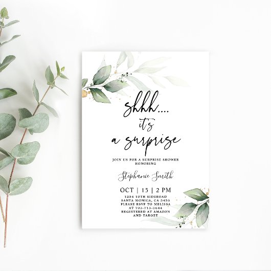 SHHH Surprise Green Vrijgezellenfeest Kaart