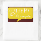 Shhh Surprise Party - Sticker - Maroon en Goud (Tas)
