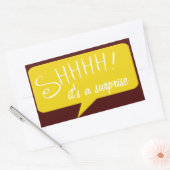 Shhh Surprise Party - Sticker - Maroon en Goud (Envelop)