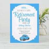 Shhh Surprise Retirement Party Invitation Kaart (Staand voorkant)