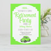 Shhh Surprise Retirement Party Invitation Kaart (Staand voorkant)