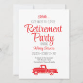 Shhh Surprise Retirement Party Invitation Kaart (Voorkant)