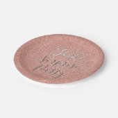 Shhh! Surprise Roos Gold Verjaardagsfeest Papieren Bordje (Gekanteld)