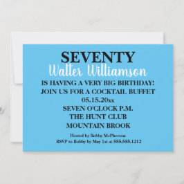 Shhh Surprise Seventieth Birthday Party Kaart