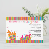 Shhh...Uitnodiging voor verrassende partijen Kaart (Staand voorkant)