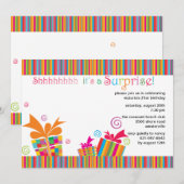 Shhh...Uitnodiging voor verrassende partijen Kaart (Voorkant / Achterkant)