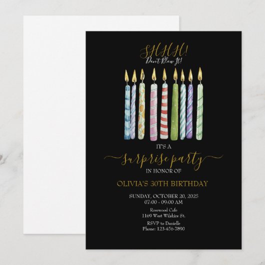 SHHH! Verpest het niet! Birthday Kaart (Voorkant / Achterkant)