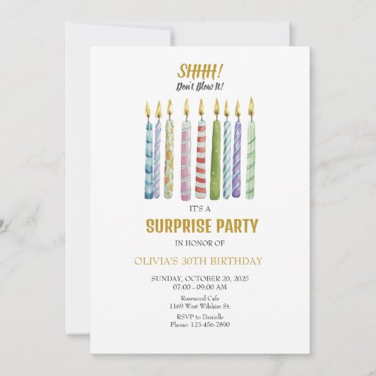 SHHH! Verpest het niet! Birthday Kaart (Voorkant)