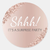 Shhh! Verrassende verjaardag van de geboorte Ronde Sticker (Voorkant)