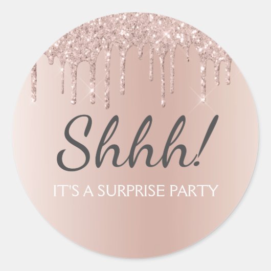Shhh! Verrassende verjaardag van de geboorte Ronde Sticker (Voorkant)