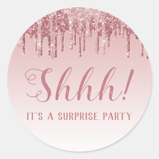 Shhh! Verrassende verjaardag van de geboorte Ronde Sticker (Voorkant)