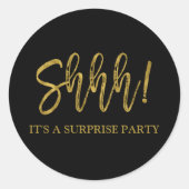 Shhh! Verrassende verjaardag van de geboorte Ronde Sticker (Voorkant)