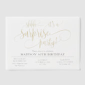 SHHH Verrassingsfeestje Vellum Uitnodigingen (Voorkant)