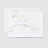 SHHH Verrassingsfeestje Vellum Uitnodigingen (Offset)