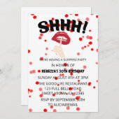 SHHH! Verrassingsverjaardagsfeestje Kaart (Voorkant / Achterkant)