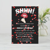 SHHH! Verrassingsverjaardagsfeestje Kaart (Staand voorkant)