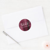 Shhh! Verrassingsverjaardagsfeestje Ronde Sticker (Envelop)