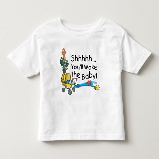 Shhh Wake de Baby Kinder Shirts (Voorkant)