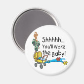 Shhh Wake de Baby Magneet (Voorkant / Achterkant)